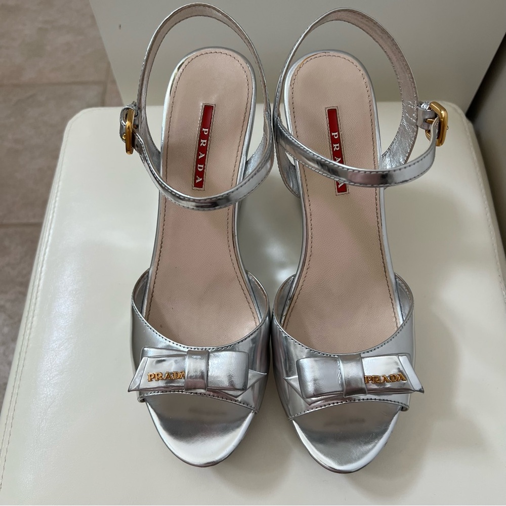 Prada Silver Women's Sandals